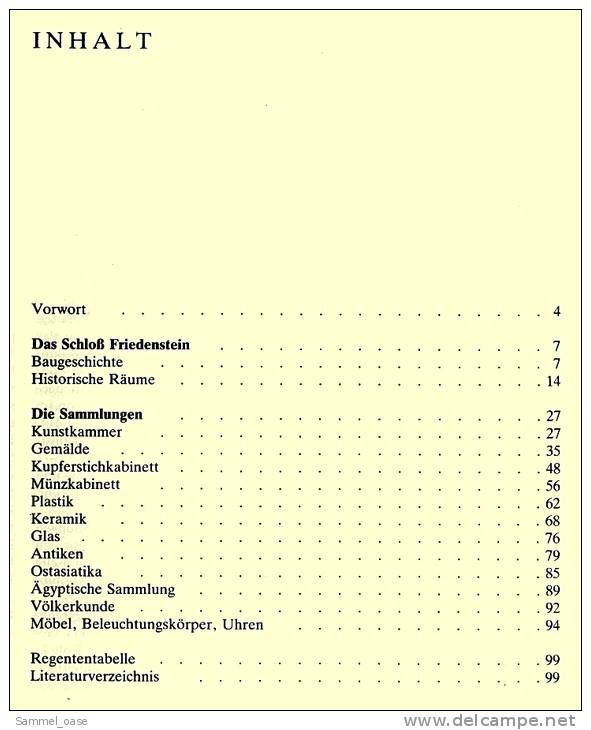 Führer Durch Das Schlossmuseum Gotha - Schloß Friedenstein - Illustriert Mit Farb-Fotos  -  Von 1990 - Thuringe