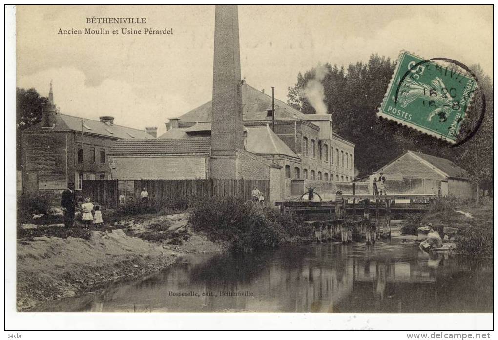 CPA(51)   BETHENIVILLE  Ancien Moulin Et L Usine Perardel - Bétheniville