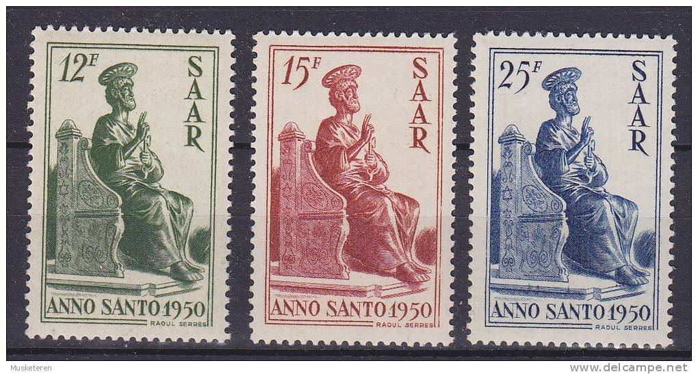 Saar 1950 Mi. 293-95 Heiliges Jahr Complete Set MNH** - Ungebraucht