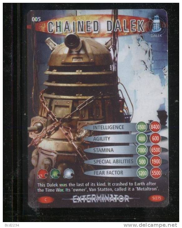 DOCTOR DR WHO BATTLES IN TIME EXTERMINATOR CARD (2006) NO 5 OF 275 CHAINED DALEK PRISTINE - Autres & Non Classés