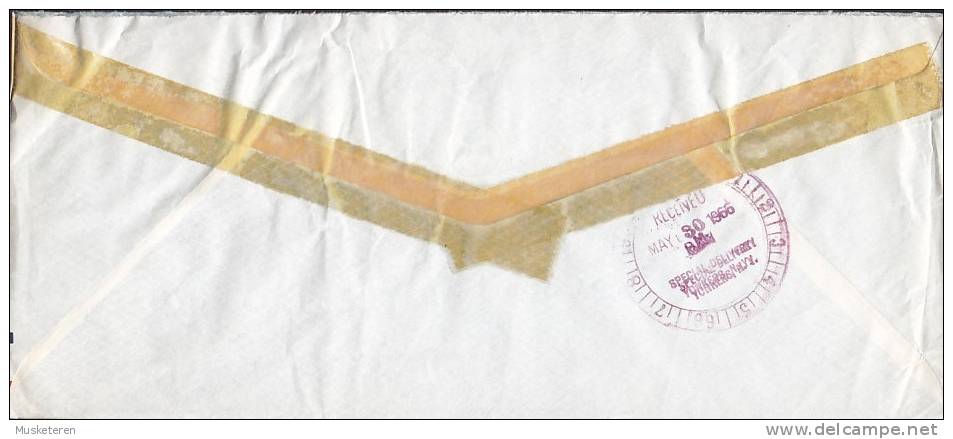 Japan Airmail Par Avion EXPRÉS Label AMEREX Meter Stamp 1966 Cover To YONKERS United States (2 Scans) - Posta Aerea