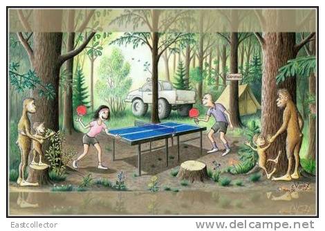 Table Tennis Stamped Carte Postal 1275 -4 - Tennis De Table