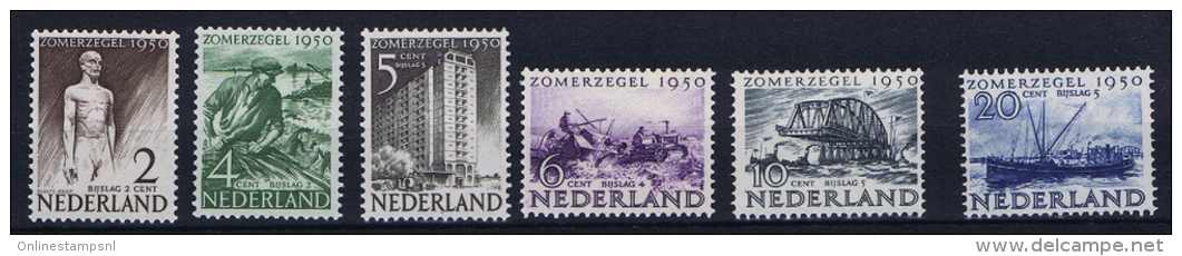 Netherlands, 1950 NVPH 550-555,  MNH/** - Nuevos