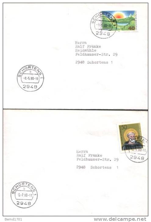 Germany - 1980 # 10 Versch. FDC / 10 Different FDC (b375)- - 1971-1980