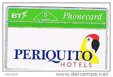 GRAN BRETAGNA (UNITED KINGDOM)   - L&G  BT  - 1992  PERIQUITO HOTELS: PARROT   (TIRAGE 4500) -  MINT - RIF. 6942 - Perroquets