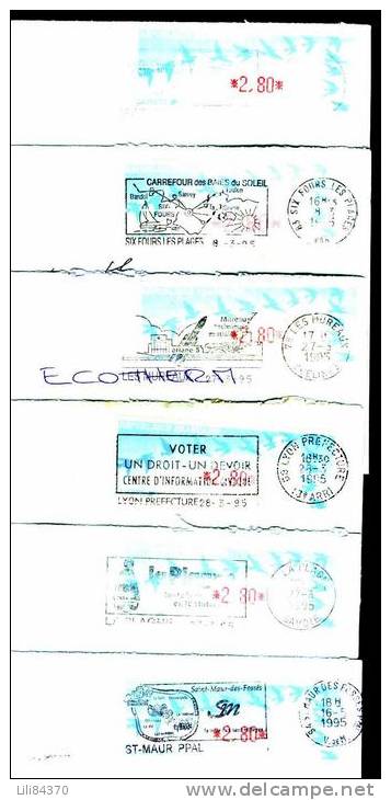 12  Vignettes Differentes Sur Enveloppes - 1990 « Oiseaux De Jubert »