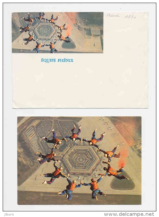 Carte + Enveloppe / Equipe Phénix (Berlin) / Parachutisme Sport  //  CP 8/526 GF - Paracadutismo