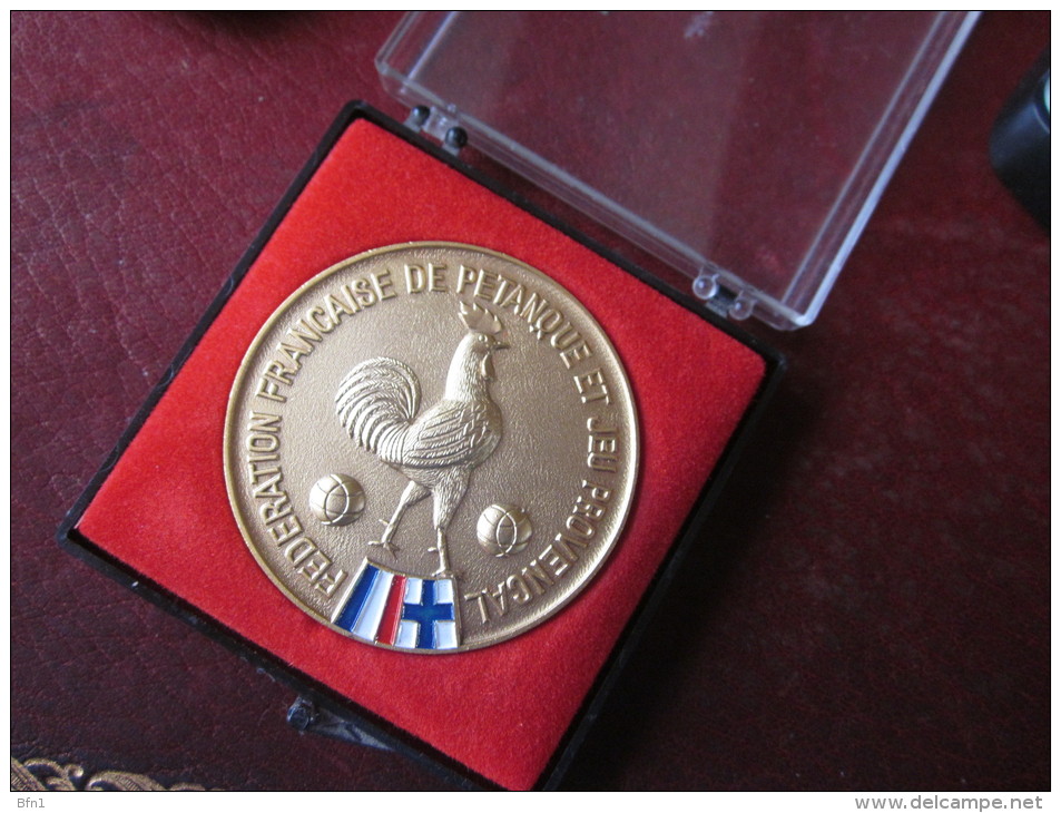 MEDAILLE FEDERATION FRANCAISE DE PETANQUE ET JEU DE PROVENCE - VOIR PHOTOS - Professionnels / De Société