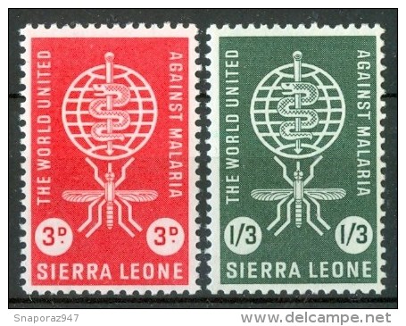 1962 Sierra Leone Malaria Paludisme Set MNH** Nu179 - WHO