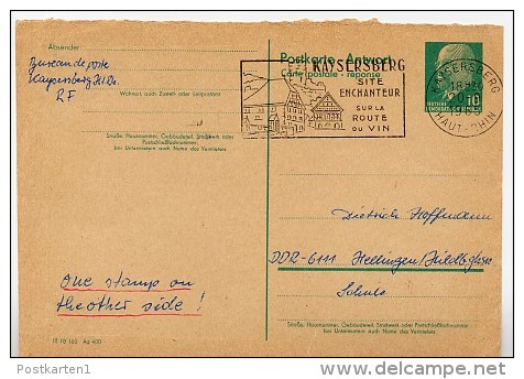 ALBERT SCHWEITZER KAYSERSBERG Alsace France 1965 East German Postal Card P73A - Albert Schweitzer