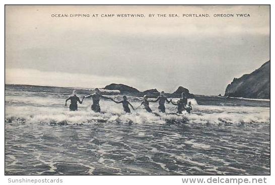 Oregon Ocean Dipping At Camp Westwind By The Sea Y W C A Of Portland Artvue - Portland