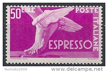 1945-52 ITALIA ESPRESSO RUOTA  50 LIRE MNH ** - RR11659 - Poste Exprèsse/pneumatique