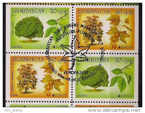 2011 Aserbaidschan Booklet Mi. 840-1 Used Europa - 2011