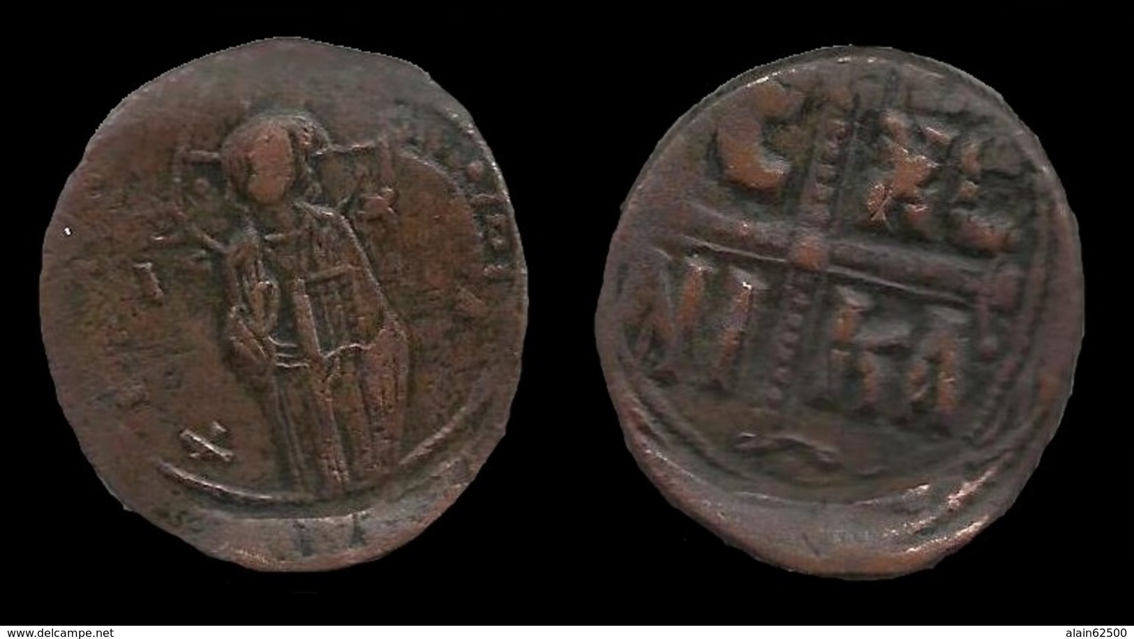 EMPIRE  BYZANTIN. MICHEL IV LE PAPHLAGONIEN . FOLLIS  .  1034 à 1041 . - Byzantinische Münzen