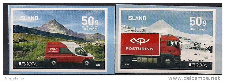 2013 Island Booklet-set Mi. 1394-5 D **MNH Dreiseitig  Gestanzt Europa - 2013