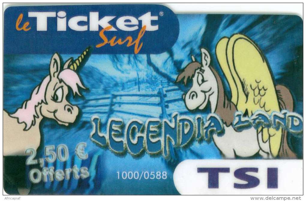 TICKET SURF FT NON GRATTE  1000 EX LICORNE - Biglietti Surf