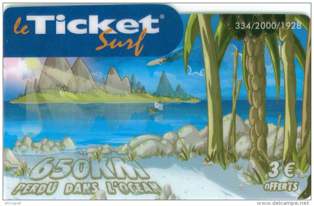 TICKET SURF FT NON GRATTE PALMIER 2000 EX - Biglietti Surf