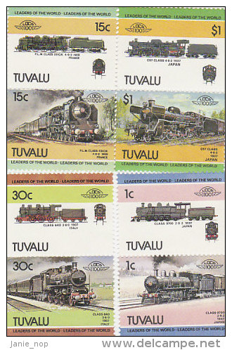 Tuvalu 1984 Trains Part 3 Set  MNH - Tuvalu