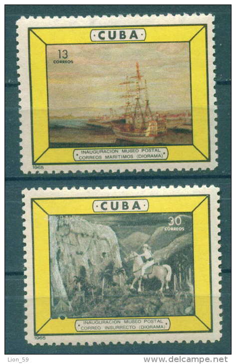 31K55 / 1965 Michel 994/95 EROFFNUNG DES POSTMUSEUMS * MNH CUBA KUBA - Nuevos