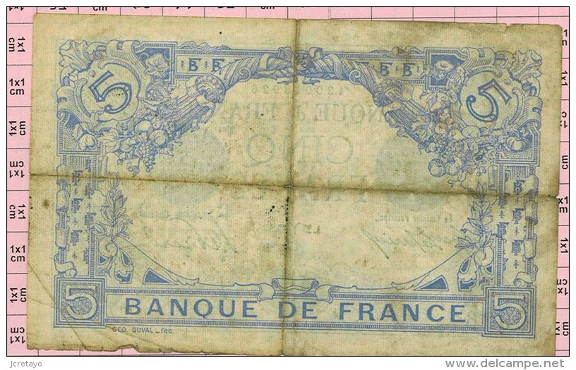 5 Francs Bleu, Ref Fayette 2-25 TTB - 5 F 1912-1917 ''Bleu''