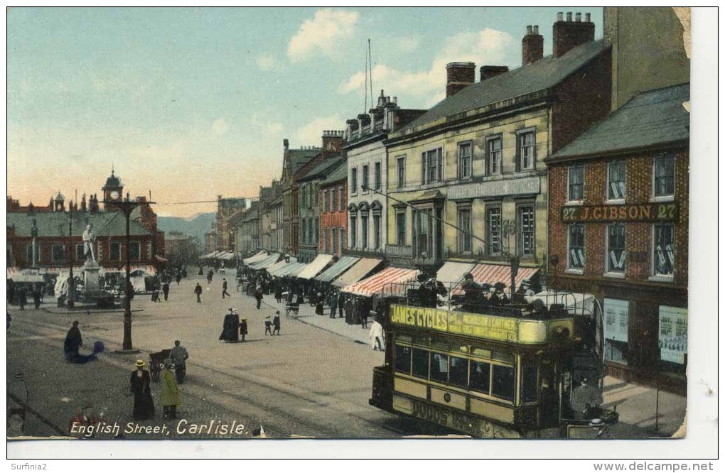 CUMBRIA - CARLISLE - ENGLISH STREET - TRAM 1907 Cu205 - Carlisle