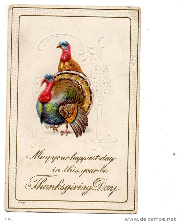 Thanksgiving Day 1905 Postcard - Thanksgiving