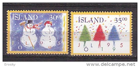 Q1333 - ISLANDE ICELAND Yv N°787/88 ** NOEL - Neufs