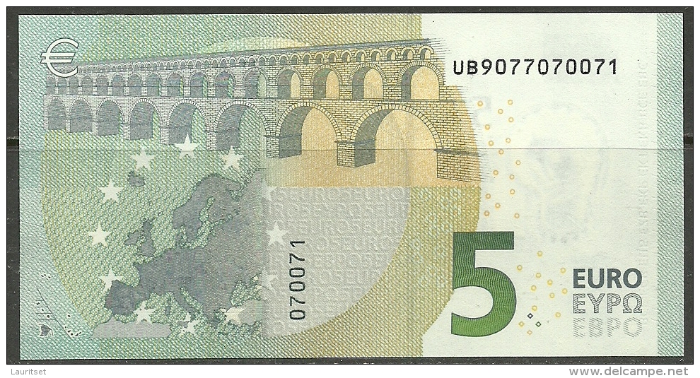 FRANCE Frankreich Bank Note Banknote 5 EUR M. Draghi 2013 UNC - 5 Euro