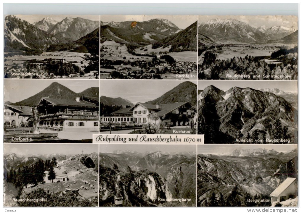 AK Ruhpolding Mit Rauschbergbahn, Gel 1955 - Ruhpolding