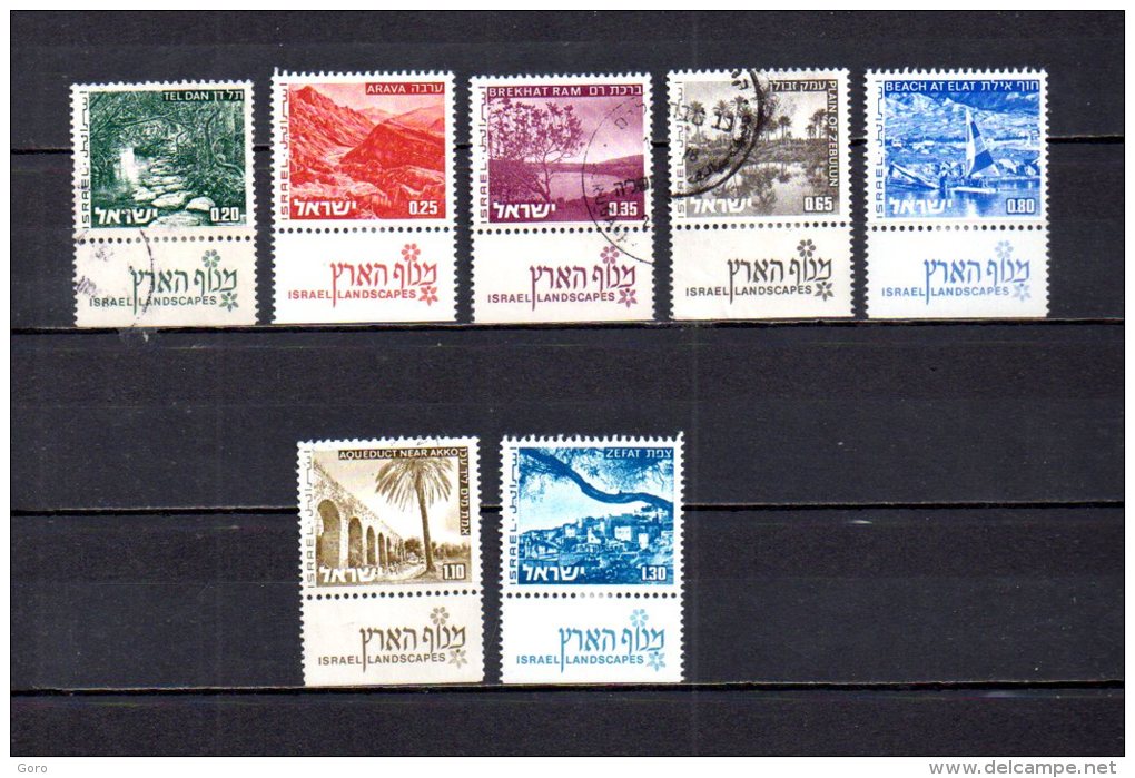 Israel   1973-75  .-   Y&T Nº    532/538 - Used Stamps (with Tabs)