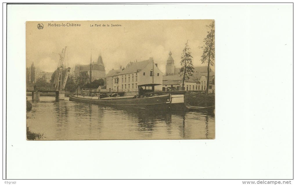 Merbes Le Château Pont De La Sambre Péniche - Merbes-le-Chateau