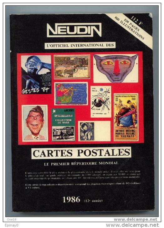 NEUDIN 1986 - CATALOGUE ARGUS De RECENSEMENT REGIONAL DE CARTE POSTALE - OFFICIEL INTERNATIONAL - Livres & Catalogues