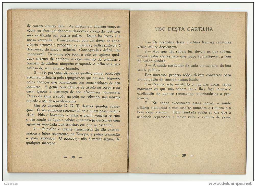 CARTILHA de SANIDADE para CONDUTA do POVO PORTUGUÊS - PORTUGAL - See 9 scans and description