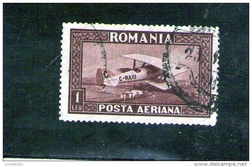 1928 - Avion Y&T No P.A. 1A  ( Lignes Verticales ) Sans Goume - Used Stamps