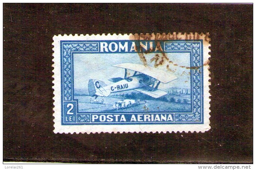 1928 - Avion Y&T No P.A. 2A  ( Lignes Verticales ) - Used Stamps