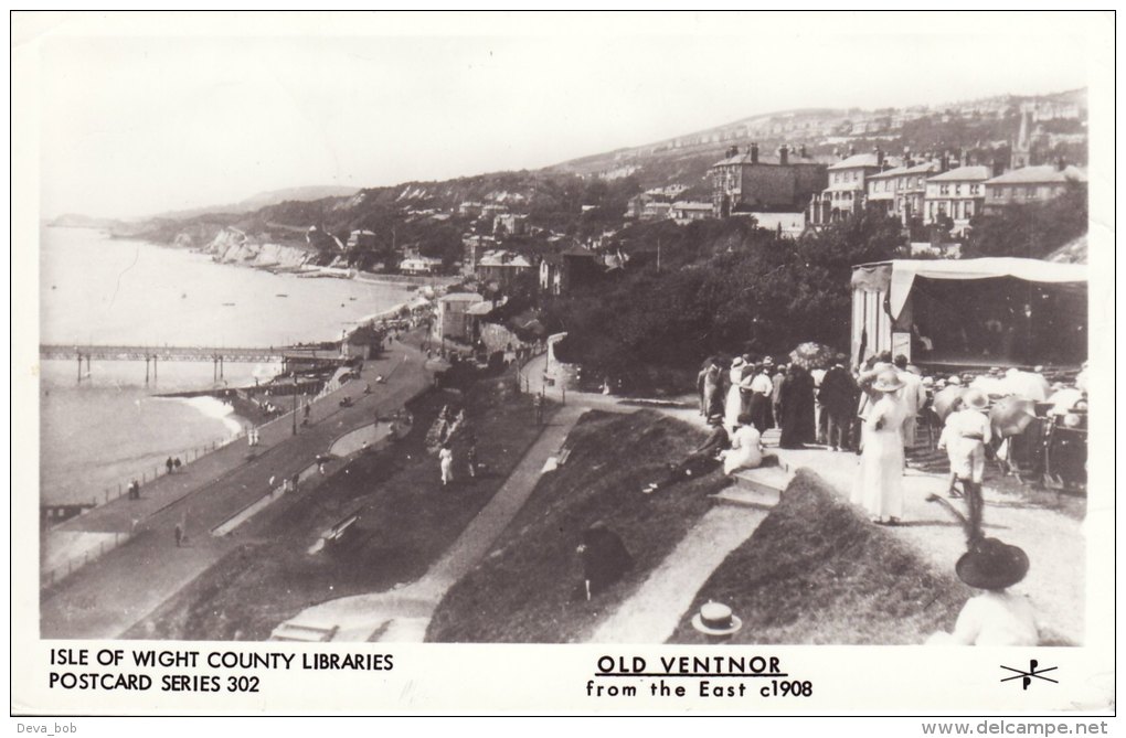 RP Postcard Isle Of Wight VENTNOR From The East Pamlin Library Series 302 Real Photo - Ventnor