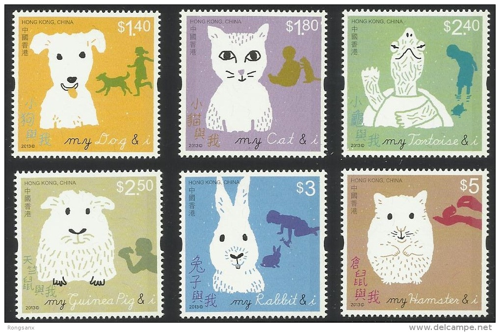 2013 HONG KONG MY PET & I 6V - Unused Stamps