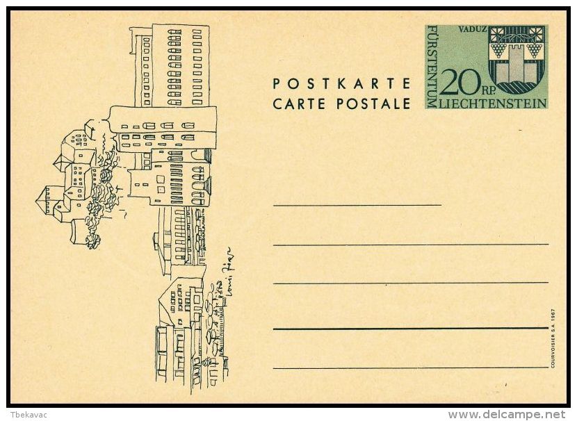 Liechtenstein 1967, Postal Stationery - Entiers Postaux