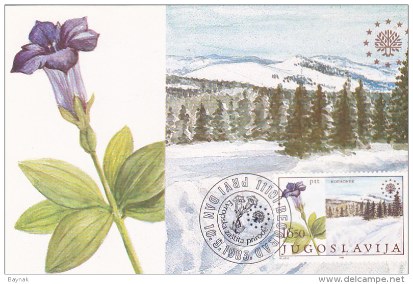 YU69  --  YUGOSLAVIA  --  CARTE MAXIMUM + FDC ( PRVI DAN )  --    NATIONAL PARK KOPAONIK, SERBIA - Cartes-maximum