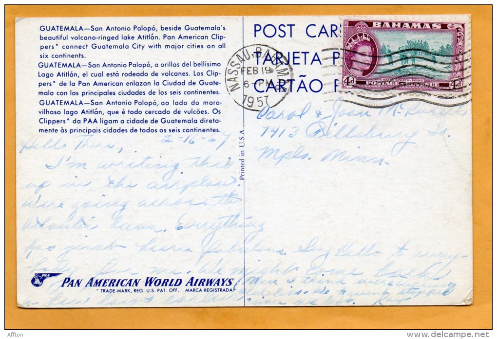 San Antonio Polopo Guatemala Old Postcard - Guatemala