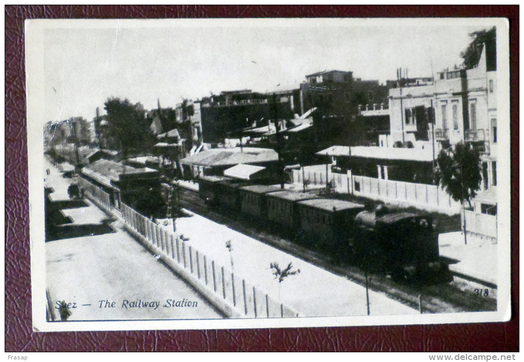 CPA - SUEZ STATION TRENI TREN--- - Suez