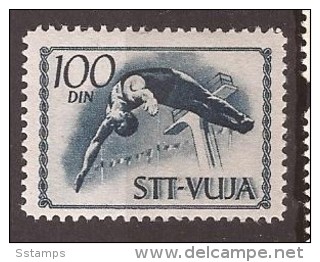 1952 X 60-65  JUGOSLAVIJA SLOVENIJA CROAZIA TRIESTE B SPORT TUFFI  Jump Into The Water MNH - Kunst- Und Turmspringen