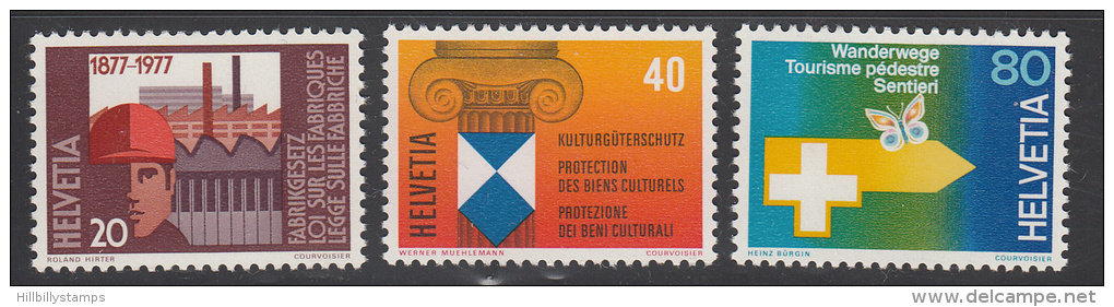 Switzerland  Scott No. 629-31  Mnh  Year 1977 - Neufs