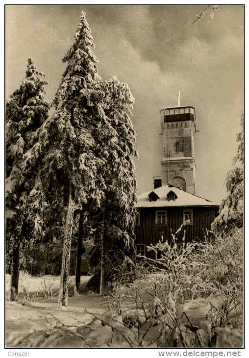 AK Annaberg-Buchholz, Berghaus Und Aussichtsturm Pöhlberg, Gel, 1970 - Annaberg-Buchholz