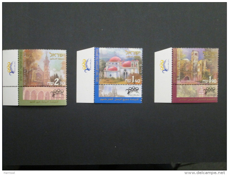 ISRAEL 2000  PILGRIMMAGE TO HOLY LAND  MINT TABS - Unused Stamps (with Tabs)