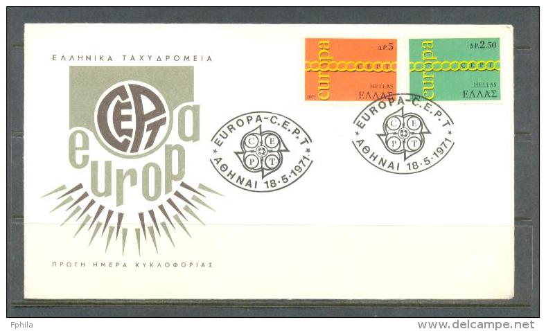 1971 GREECE EUROPA CEPT FDC - FDC