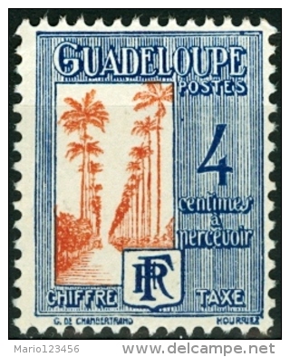 GUADALUPA, GUADELOUPE, COLONIA FRANCESE, FRENCH COLONY, SEGNATASSE, 1928, FRANCOBOLLO NUOVO (MNG), Scott J26 - Neufs