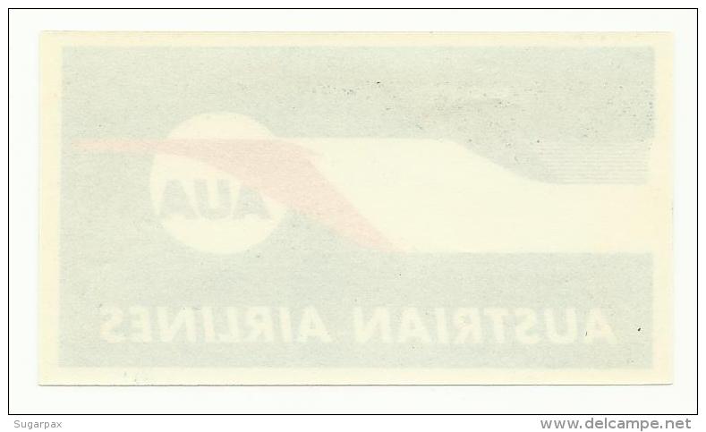 AUSTRIA &#9830; AUSTRIAN AIRLINES &#9830; ÖSTERREICH &#9830; VINTAGE LUGGAGE LABEL &#9830; 2 SCANS - Aufklebschilder Und Gepäckbeschriftung