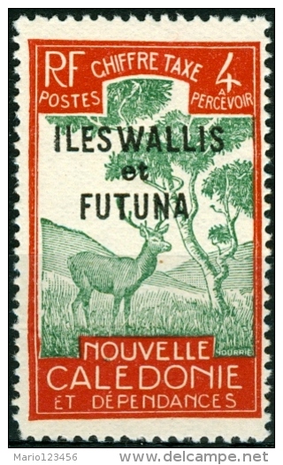 WALLIS FUTUNA, COLONIA FRANCESE, FRENCH COLONY, SEGNATASSE, FAUNA, 1930,  NUOVO, (MNG), Mi P12, YT T12 - Unused Stamps