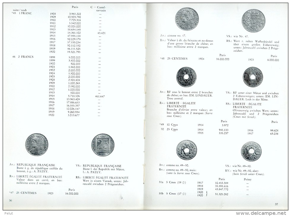 "les Monnaies Françaises Depuis 1848 - Die Französischen Münzen Seit 1848" édition Français - Allemand 1968 - Boeken & Software